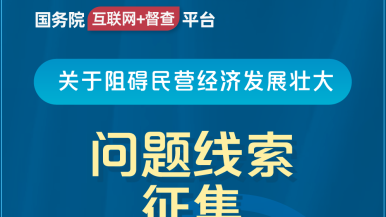 你男生用鸡鸡捅女生的阴道的视频国务院“互联网+督查”平台公开征集阻碍民营经济发展壮大问题线索